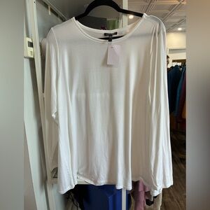 Eileen Fisher white long sleeve top size L